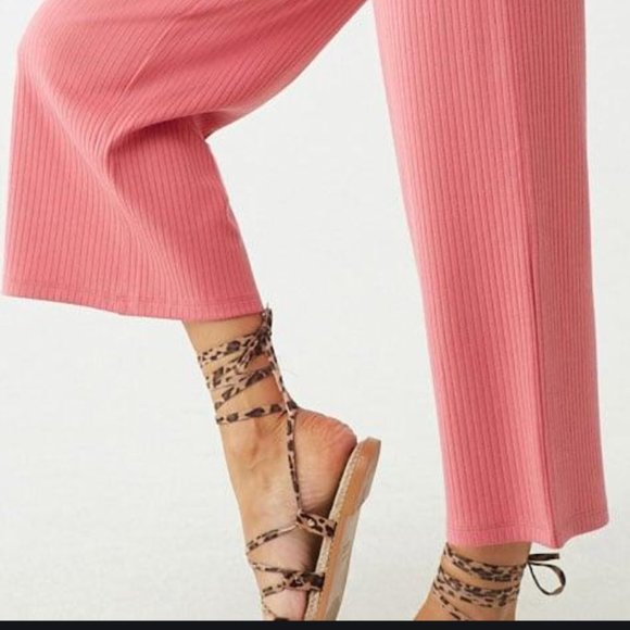 Forever 21 Cami Surplice Ribbed Culotte Jumpsuit - Picture 3 of 6